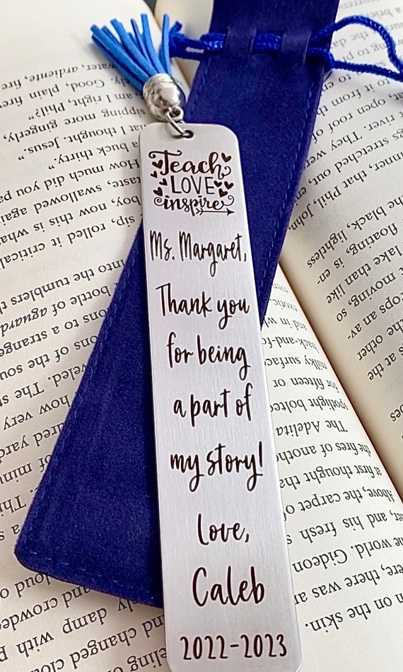 Segnalibro Per Maestra Con Frasi - In Metallo, Con Scatola Regalo, Ideale Per Fine Anno O Occasioni Speciali - Foto 11