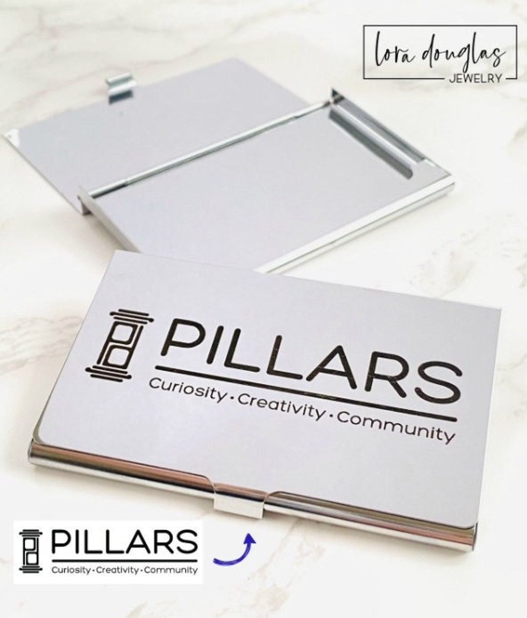 Custom Business Card Case, Business Card Holder, Engraved Business Card Case, Stainless Steel