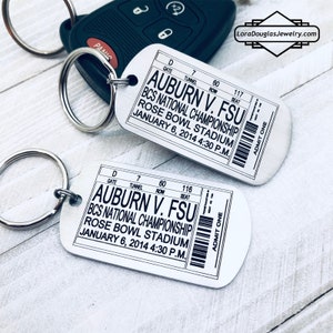 Concert Ticket Keychain, Personalized Concert Ticket, Ticket Stub Keychain, Concert Ticket, Memorabilia, Your Ticket Engraved on a Keychain image 6