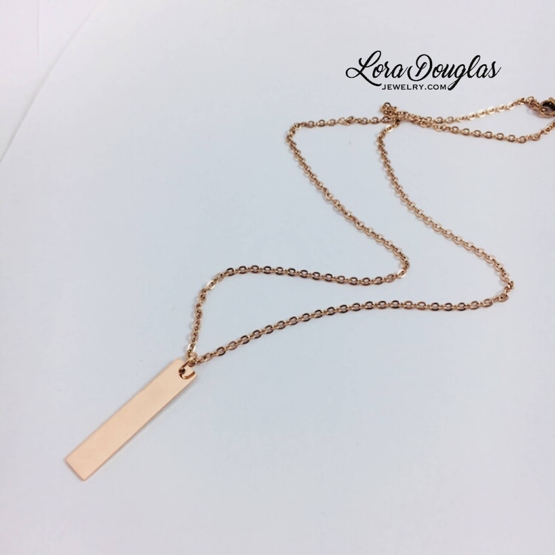 Rose Gold Coordinates Necklace Latitude Longitude Necklace Etsy