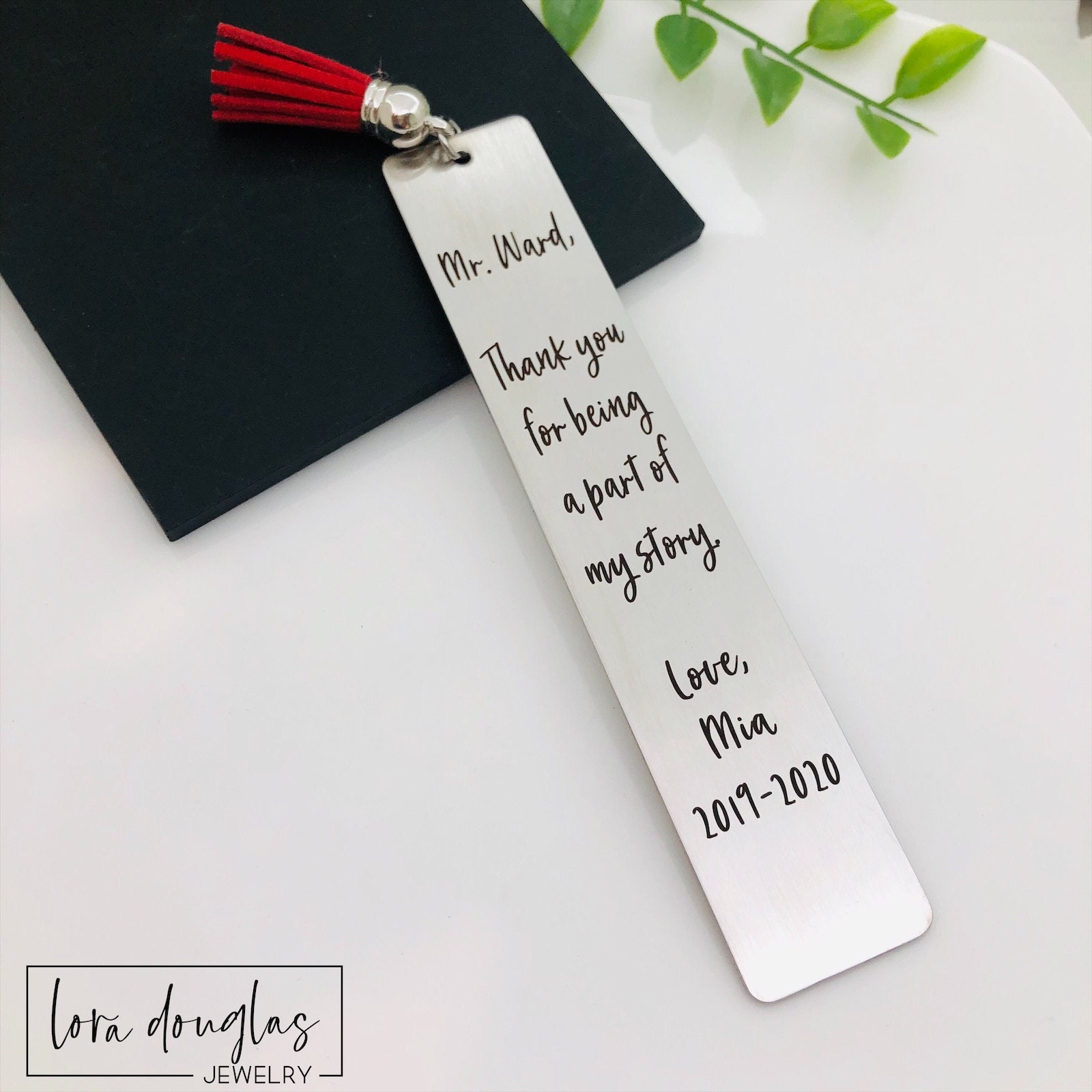 Personalized Teacher Appreciation Bookmark Teacher Bookmark Etsy Ireland