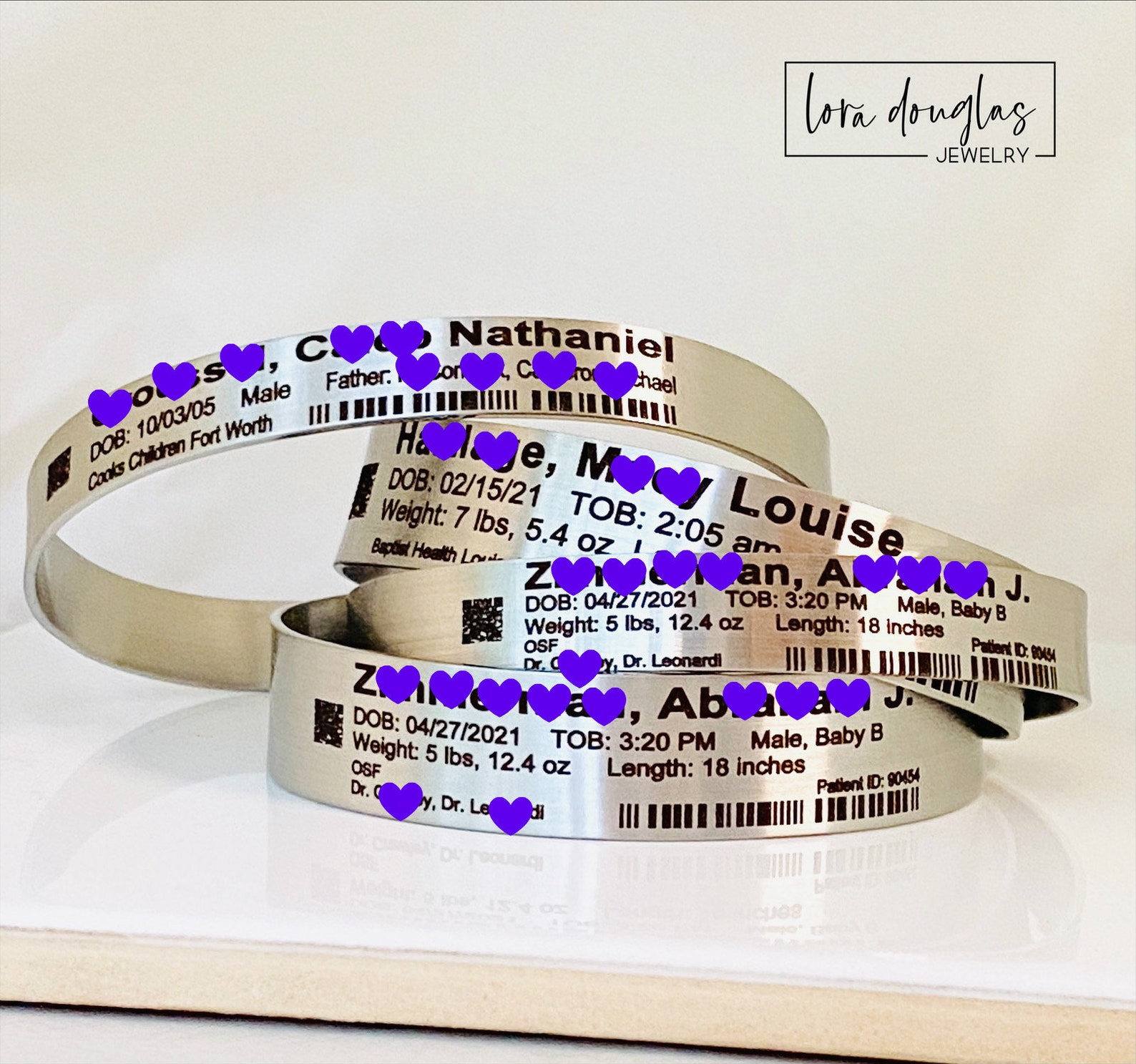 Personalized Hospital ID Bracelet Hospital ID Bracelet Etsy