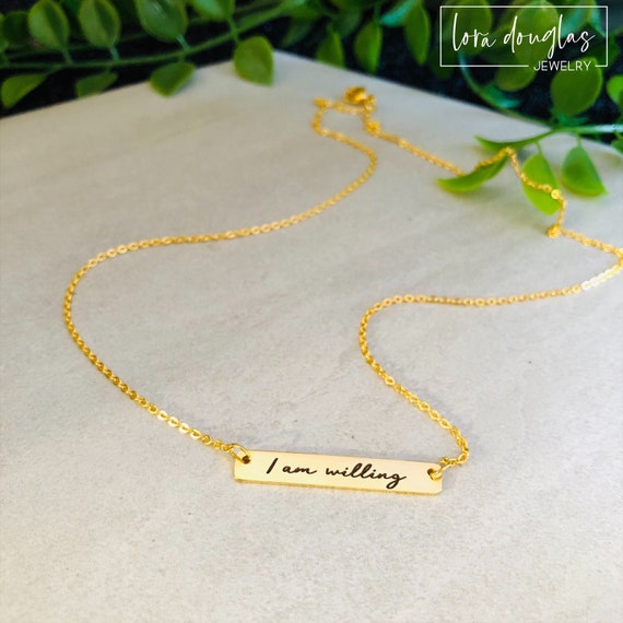 Personalized Bar Necklace Gold Bar Necklace Bar Necklace Etsy