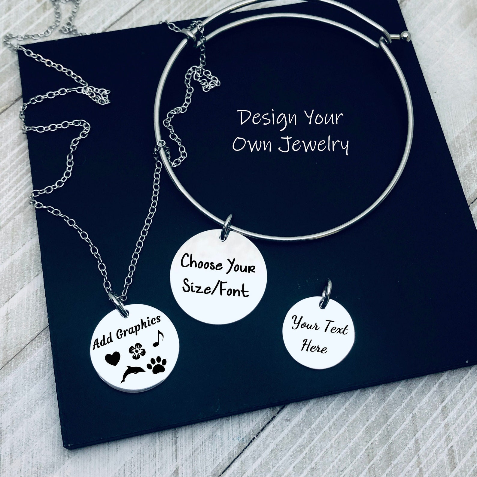 Personalized Jewelry Engraved Charms Sterling Silver Charms Etsy