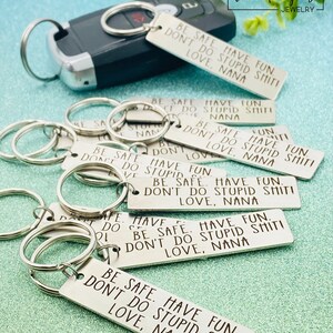 Don't Do Stupid Shit, Custom Engraved Keychain, Personalized Keychain, Metal Keychain, Engraved Gift, Gift for Guy, Personalized Gift image 8