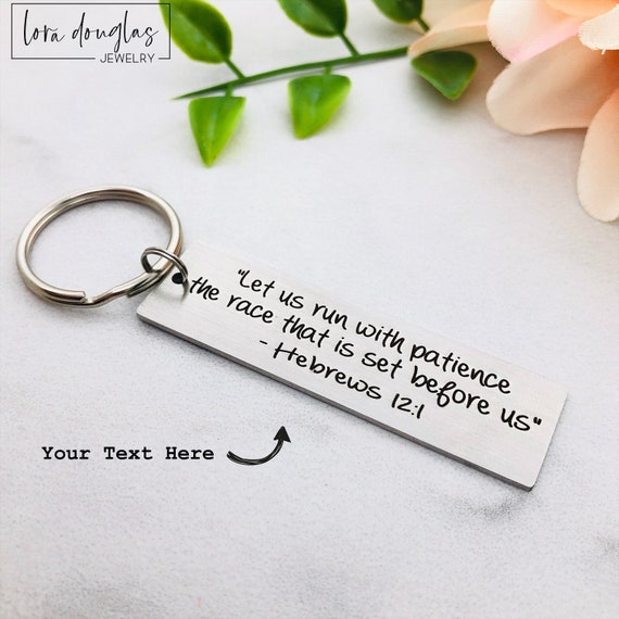 Bible Verse Keychain Personalized Keychain Metal Keychain Etsy
