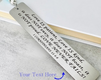 Custom Bible Verse Bookmark - Engrave Any Verse or Quote - Gift for Bible Study Group