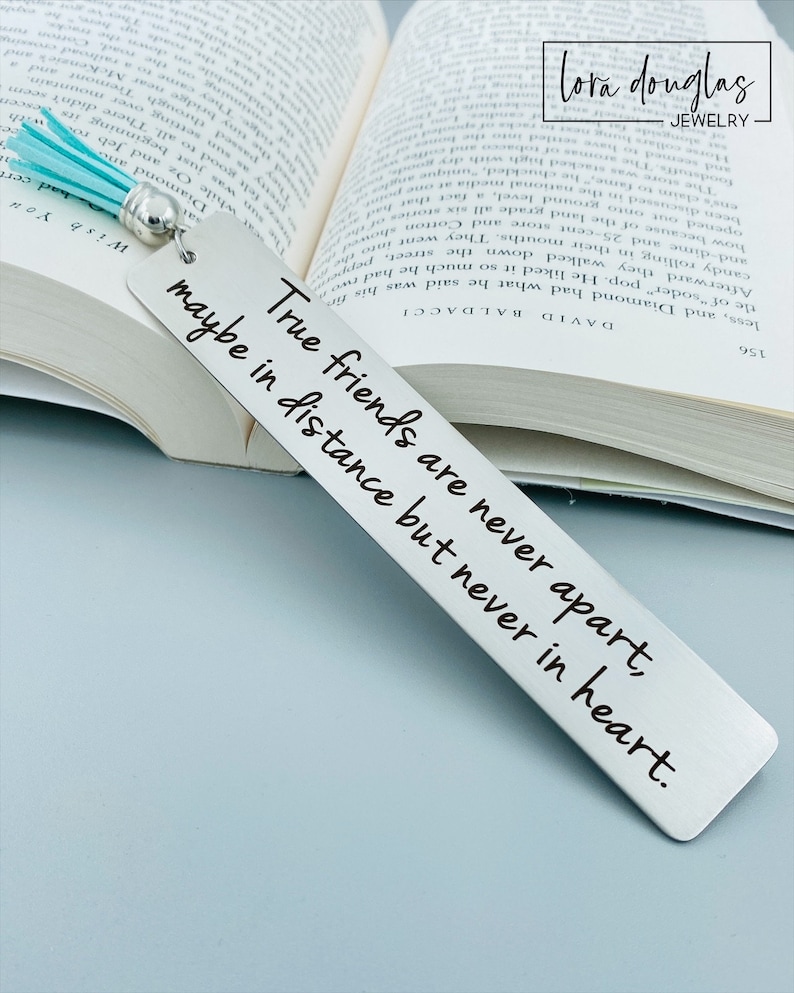 Design Your Own Engraved Bookmark, Personalized Bookmark, Custom Bookmark, Metal Bookmark, Teacher Gift, Tassel Bookmark image 3