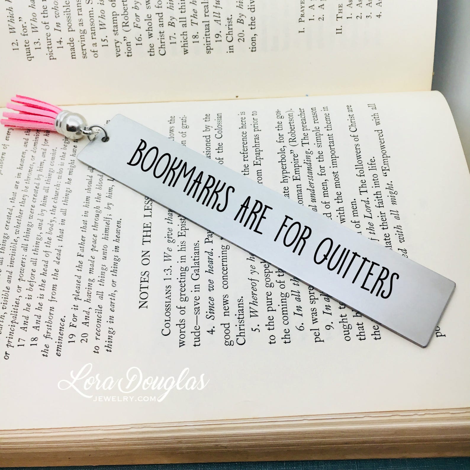 Bookmarks Are for Quitters Bookmark Metal Bookmark Engraved Etsy