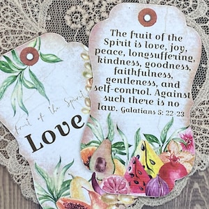 Frucht des Geistes, Junk Journal Ephemera, Gebet Journal druckbare, Scrapbooking Ephemera, Bibel Journaling druckbare PNG-Dateien, Digital
