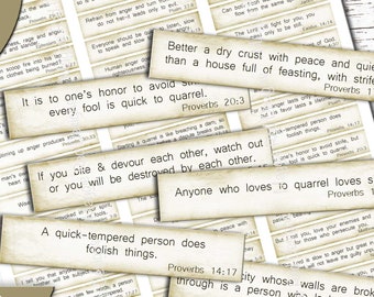 Faith Stickers: Bible Verse Stickers for Anger Management (Printable)
