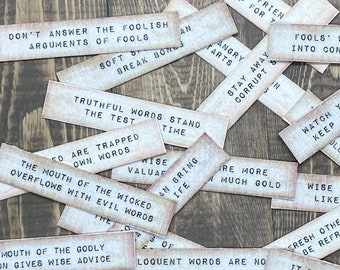 Bible Verse Stickers: Vintage Christian Ephemera (PDF Printable)
