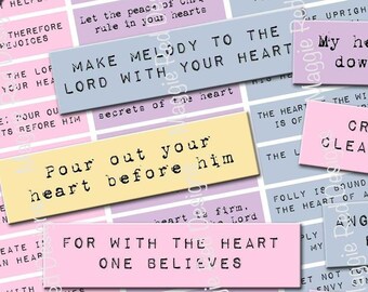 Pastel Christian Stickers: Bible Verse Ephemera (Digital Download)