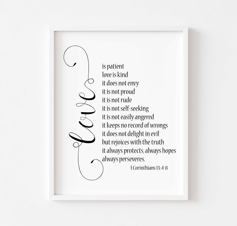 Large Bible Verse Wall Art Printable Scripture Etsy Black & Etsy