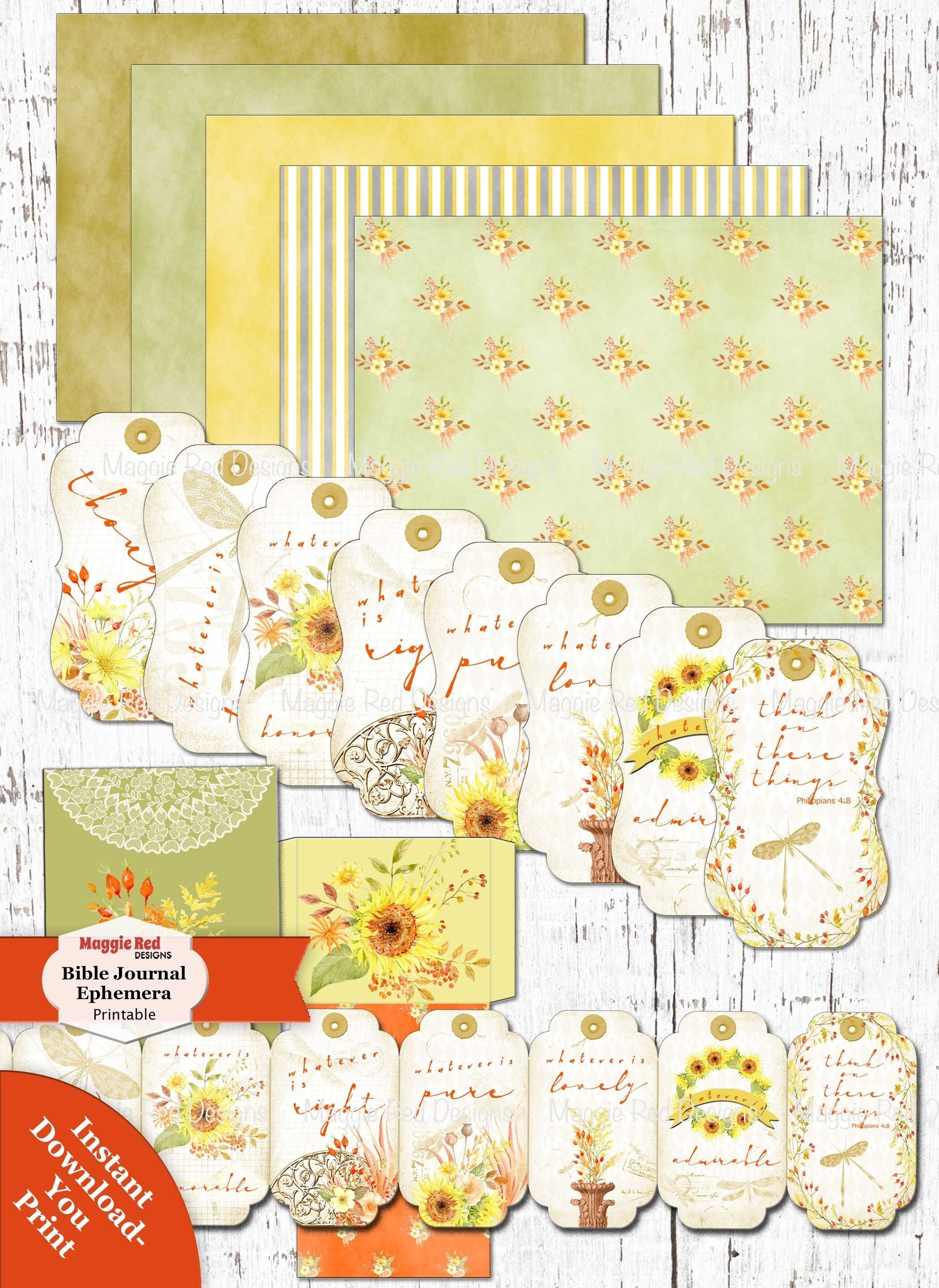 Prayer Journal Printable, Bible Journaling Printable, Card Making Kit ...