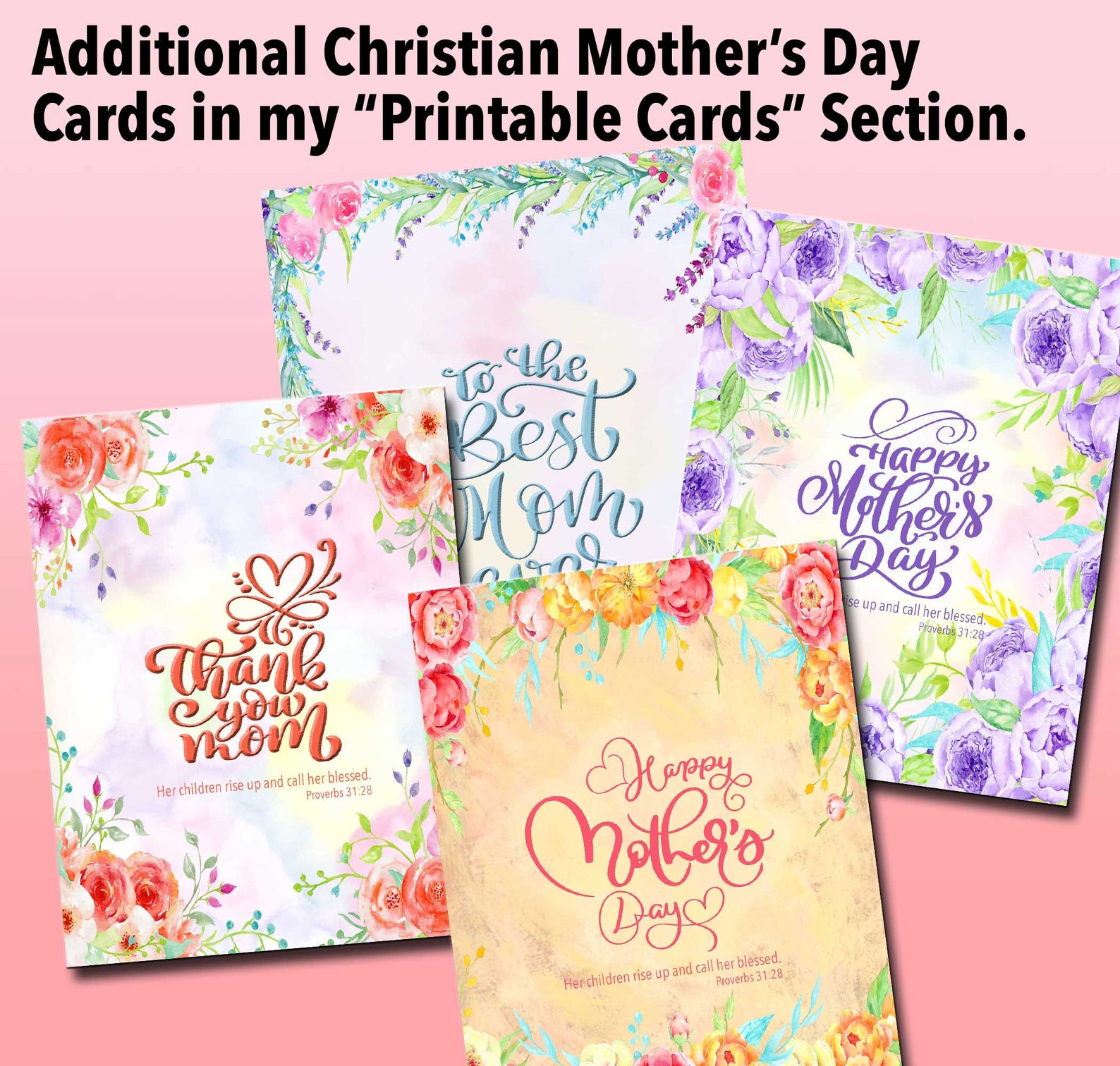 Printable Happy Mothers Day Card Christian Religious - Etsy UK