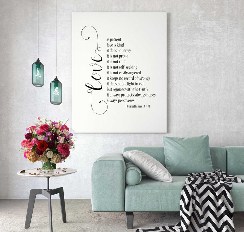 Large Bible Verse Wall Art Printable Scripture Etsy Black & Etsy