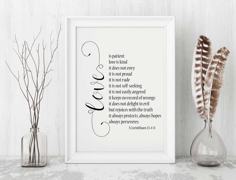 Large Bible Verse Wall Art Printable Scripture Etsy Black & Etsy