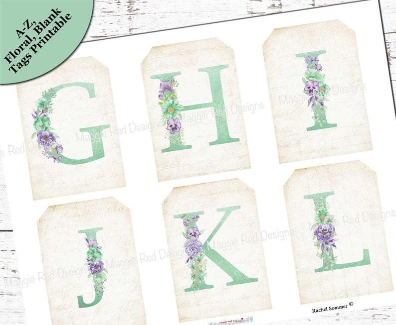 Printable Ephemera Junk Journal Digital Kit Tags Alphabet - Etsy