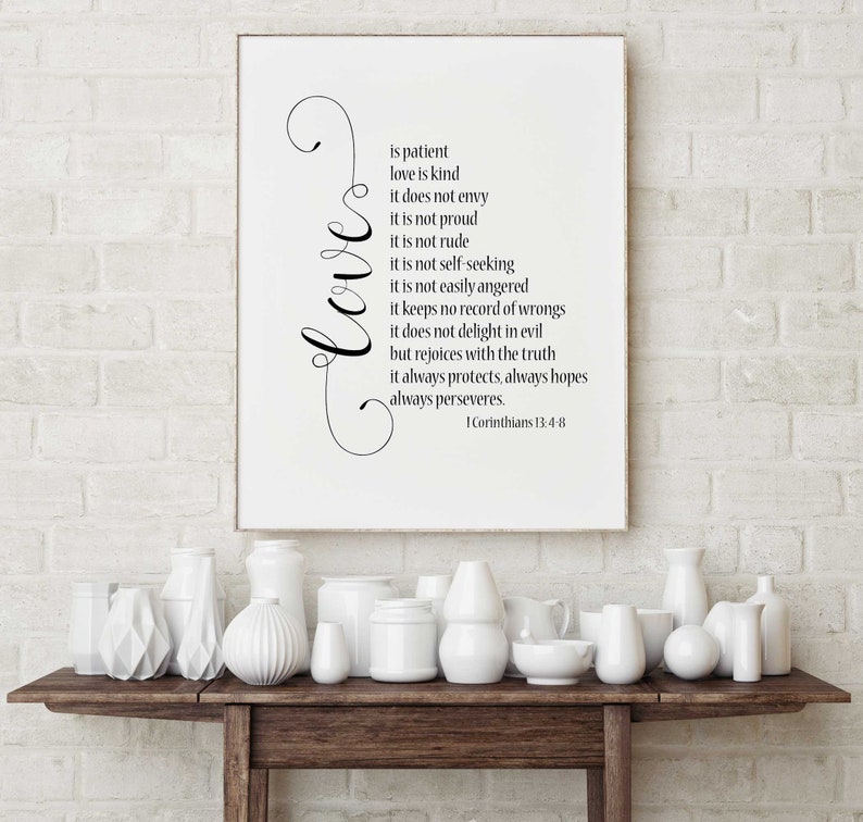 Large Bible Verse Wall Art Printable Scripture Etsy Black & Etsy