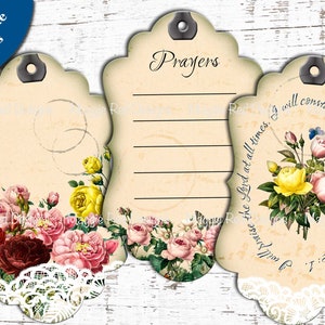 Floral Psalms Junk Journal Kit: Scripture Cards, Tags, Pocket, (PDF) image 3