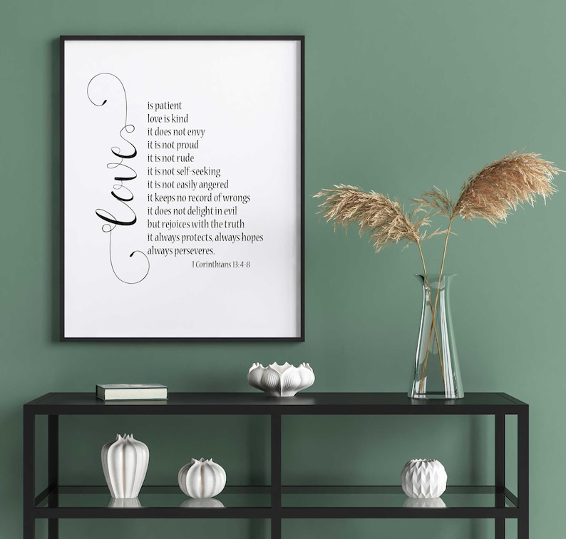 Large Bible Verse Wall Art Printable Scripture Etsy Black & Etsy