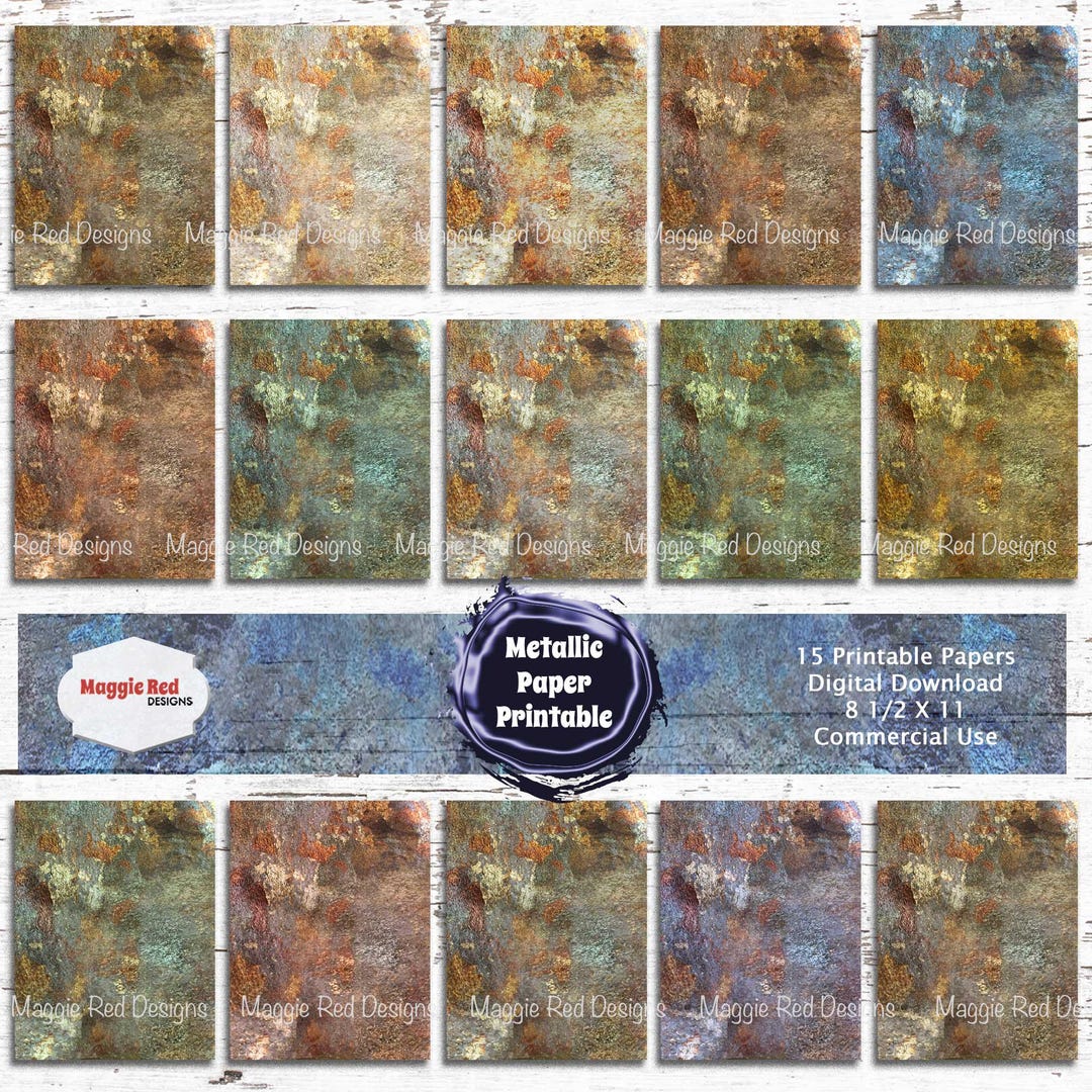 Printable Metallic Paper Textured Scrapbook Paper Paper for Card