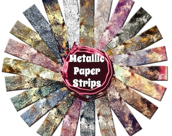 Metallic Papierstreifen zum Ausdrucken: Herstellung von Zylinderperlen (PDF)