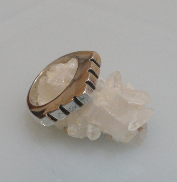 Contemporary Fine Silver Dome Stacking Ring: Size… - image 1