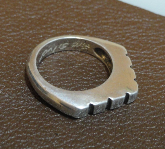 Contemporary Fine Silver Dome Stacking Ring: Size… - image 2