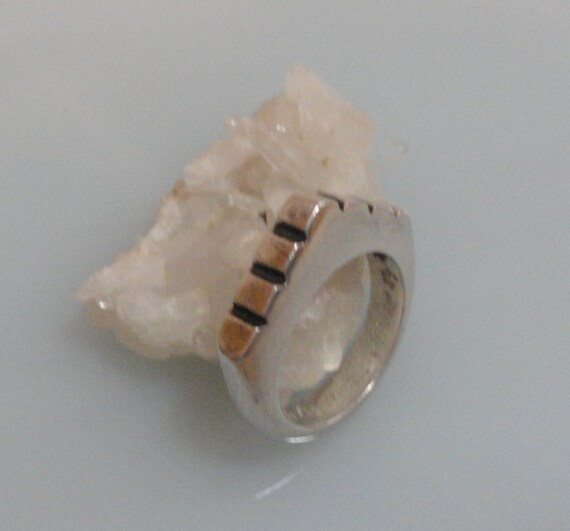 Contemporary Fine Silver Dome Stacking Ring: Size… - image 3