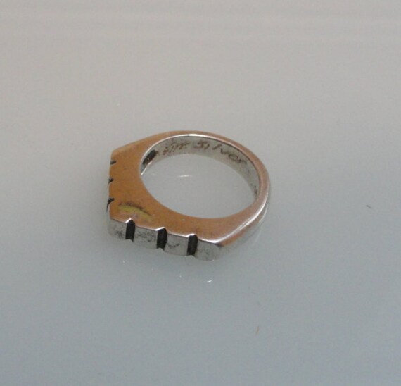 Contemporary Fine Silver Dome Stacking Ring: Size… - image 4