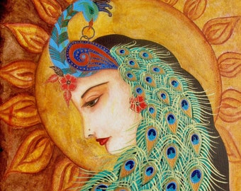 Signed Print, Peacock Lady