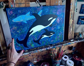 Original Painting, Orcas