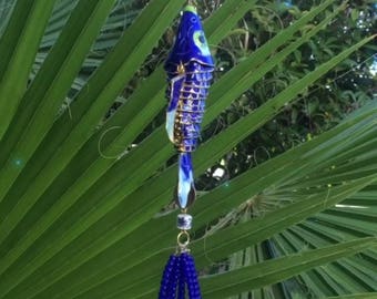 Royal Blue Sand Dollar Blue Lapis Window Charm