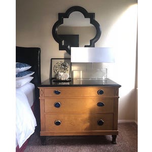 One Agate Drawer Pull Knobs Navy blue with gold trim