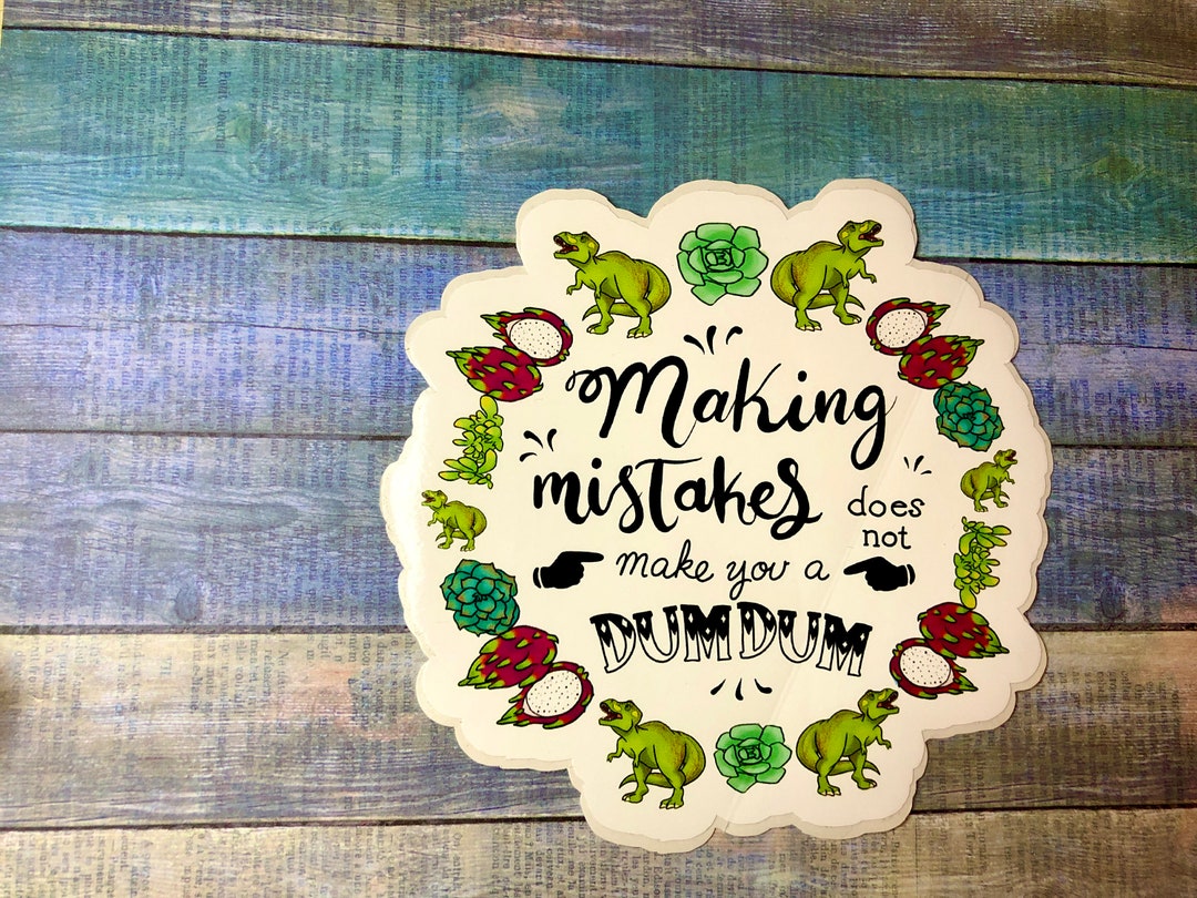 Past Mistake Visualization Sticker Making Mistakes - Sticker - Etsy