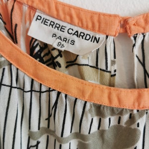 PIERRE CARDIN authentic vintge dress floral silk summer fall