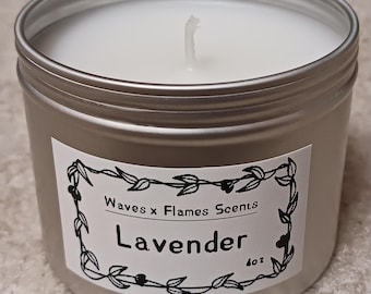 Lavender Beeswax Scented Candle