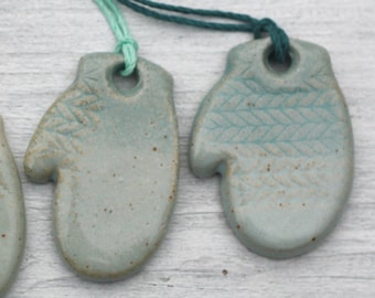 Christmas Mittens Ceramic Token