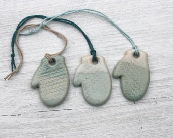 Christmas Mittens Ceramic Token