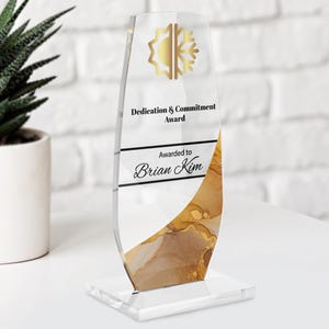 Personalized Acrylic Award for Church, Retirement Appreciation ,Gift Plaque, Graduation Plaque, Acrylic Award, Engraved Trophy,Award