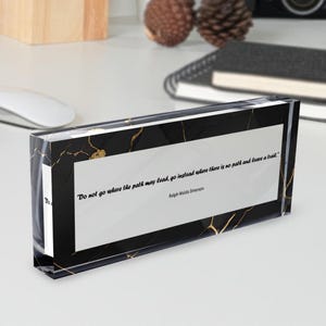 Custom Acrylic Quote Sign – Personalized Motivational Gift – Clear Inspirational Desk Decor – Inspirational Acrylic Desk Sign – Custom Quote