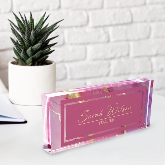 Custom Desk Plaque | Personalized Office Nameplate | Employee Recognition Gift | Manager Desk Sign | Office Decor, Mothers Day Gift,Dad gift