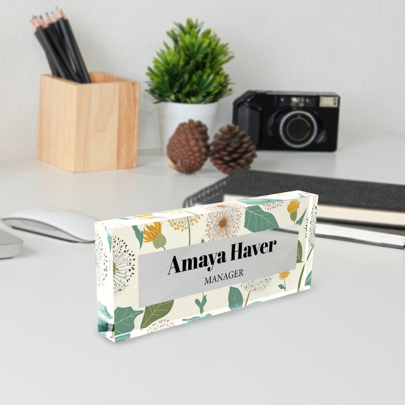 Custom Desk Plaque | Personalized Office Nameplate | Employee ...