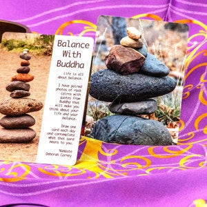 Balance with Buddha Oracle Deck 54 Cards to Balance Your Life and Emotions - Made in the USA - Same Day Shipping