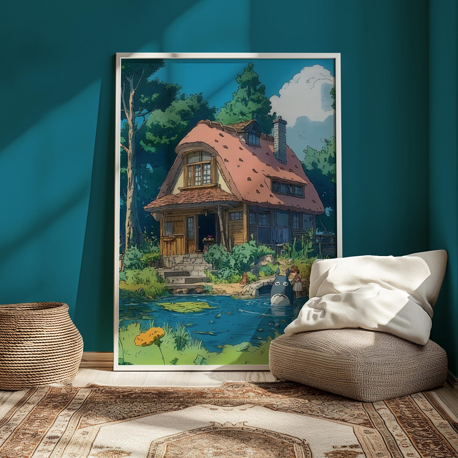 Studio Ghibli Wall Art Print, My Neighbour Totoro Inspired Poster ...