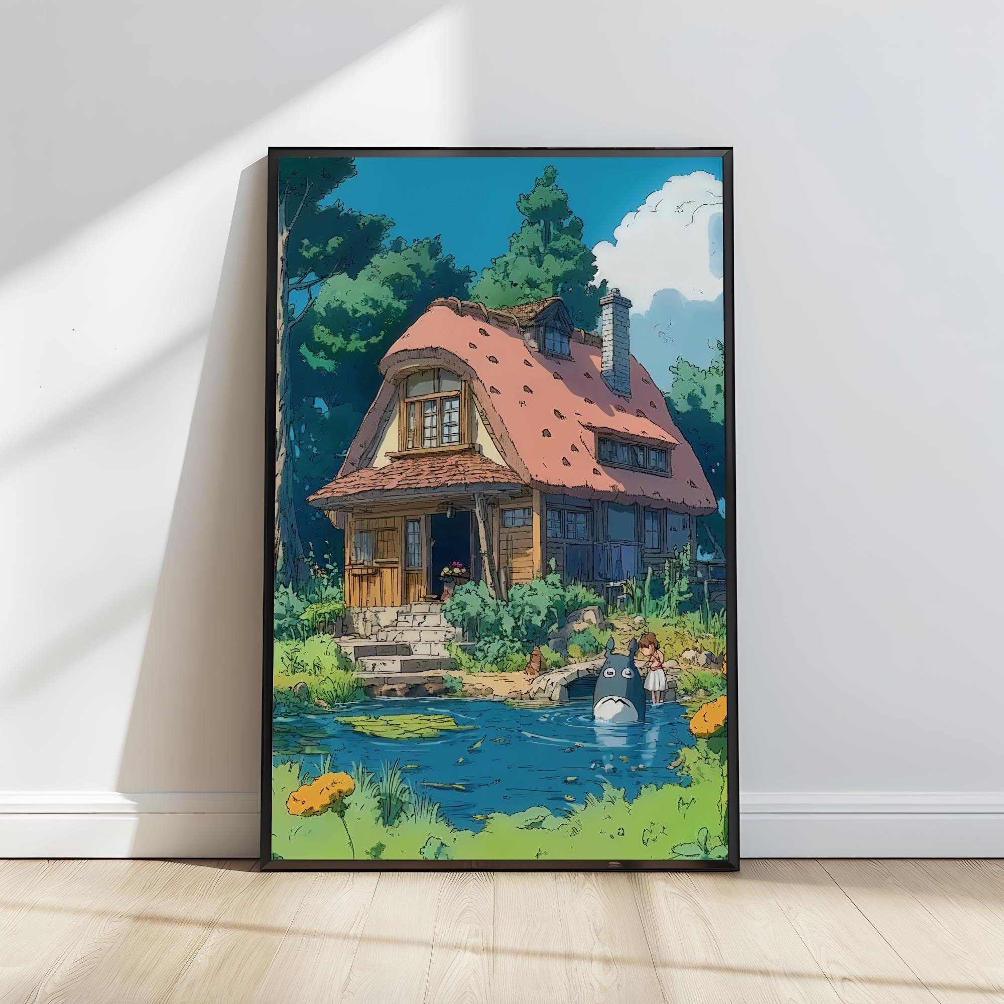 Studio Ghibli Wall Art Print, My Neighbour Totoro Inspired Poster ...