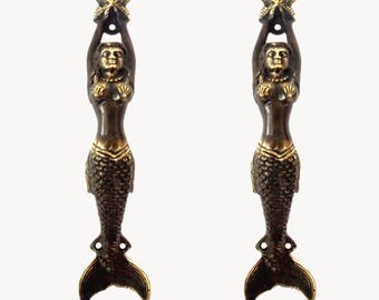 Gabinete de la perilla de los muebles de la manija de la puerta del hardware de La Sirenita