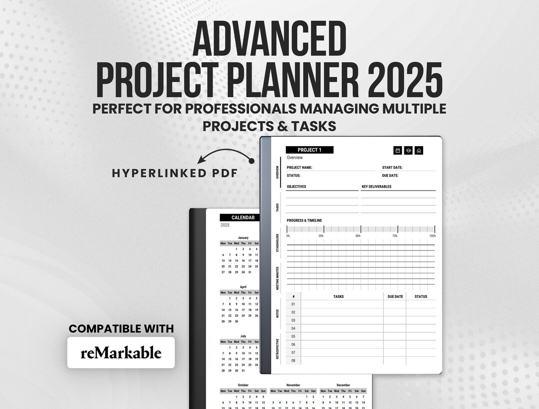 Advanced Project Planner for Remarkable 2 - Essential Tool for Project ...